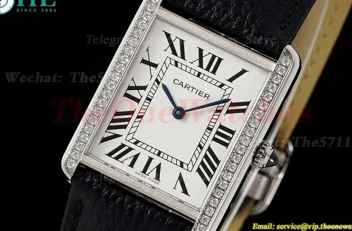 AF 27.4mm on Dial Quartz Leather Grain White Lychee Tank Dia Solo 0625